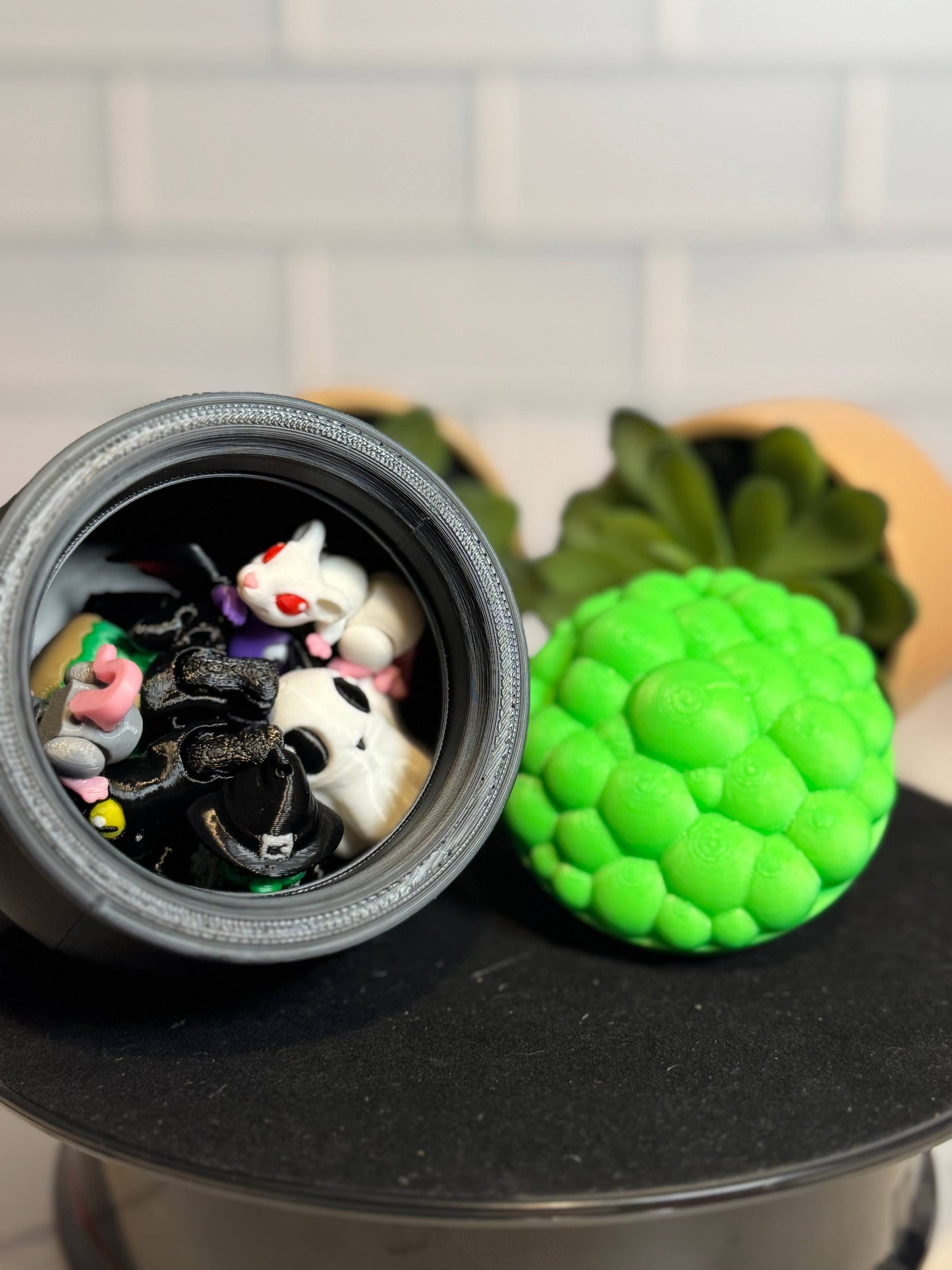 Halloween Cauldron Bundle (Includes 10 Minis!) • Mini 3D Printed Articulated Animal • Flexi Animals