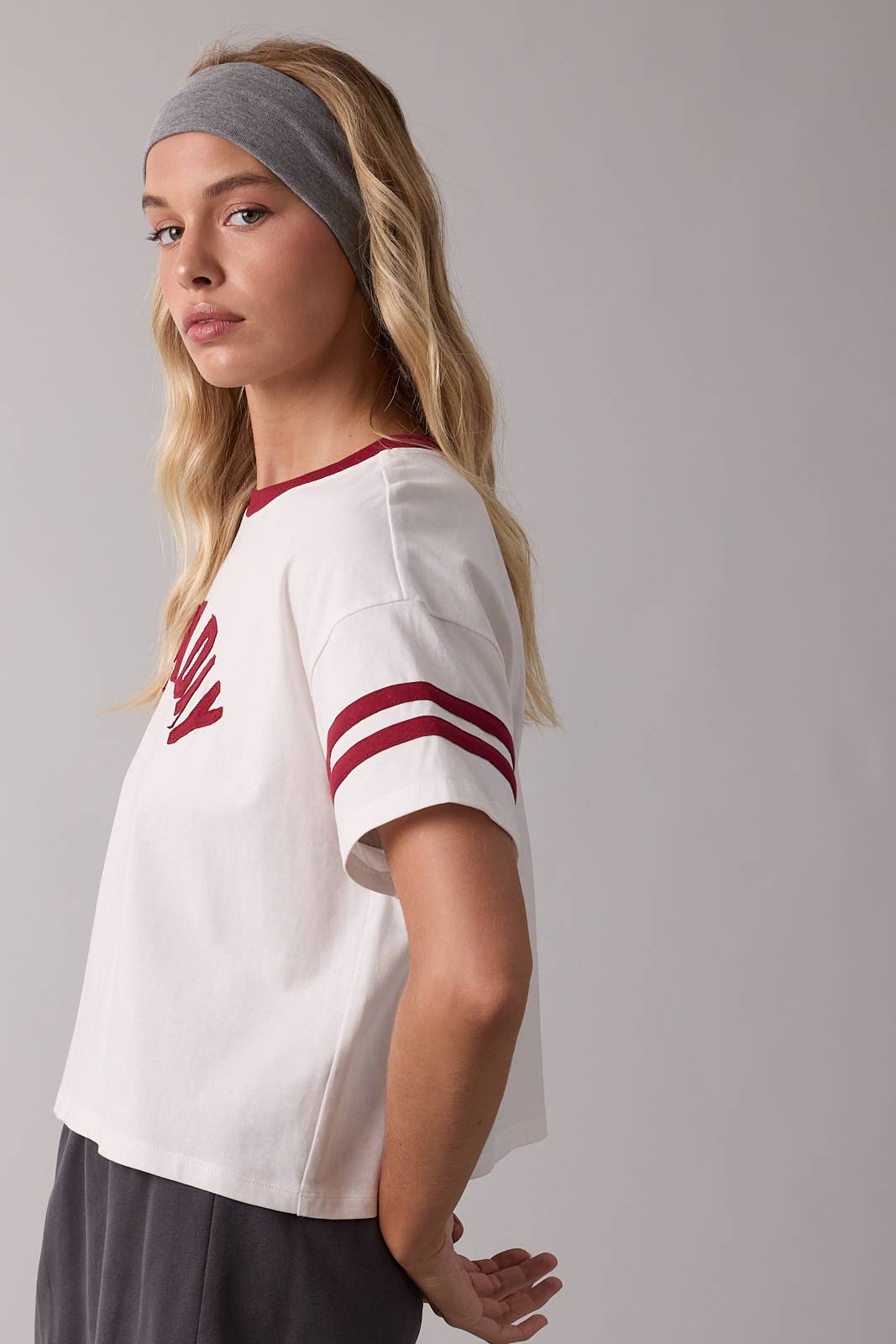 'GAME DAY' CONTRAST KNIT TOP / WL25-11566