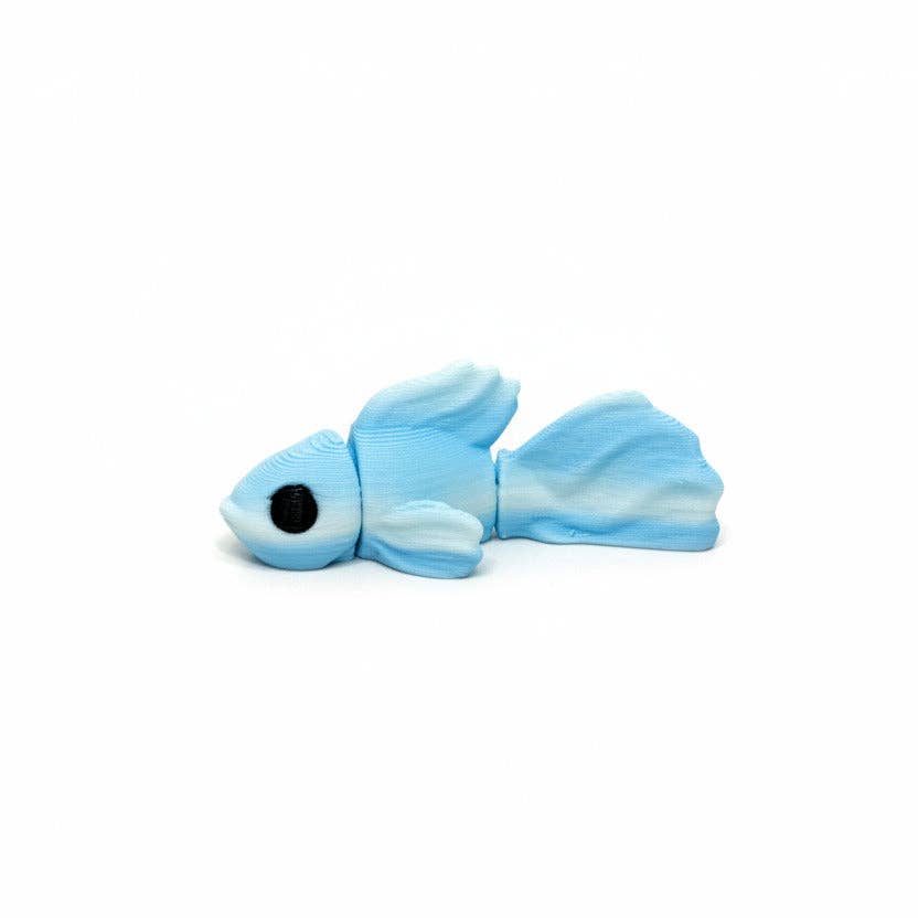 Betta Fish (Winter) • Mini 3D Printed Articulated Animal • Flexi Animals • Pocket Pets • Pocket Pals • Desk Pets