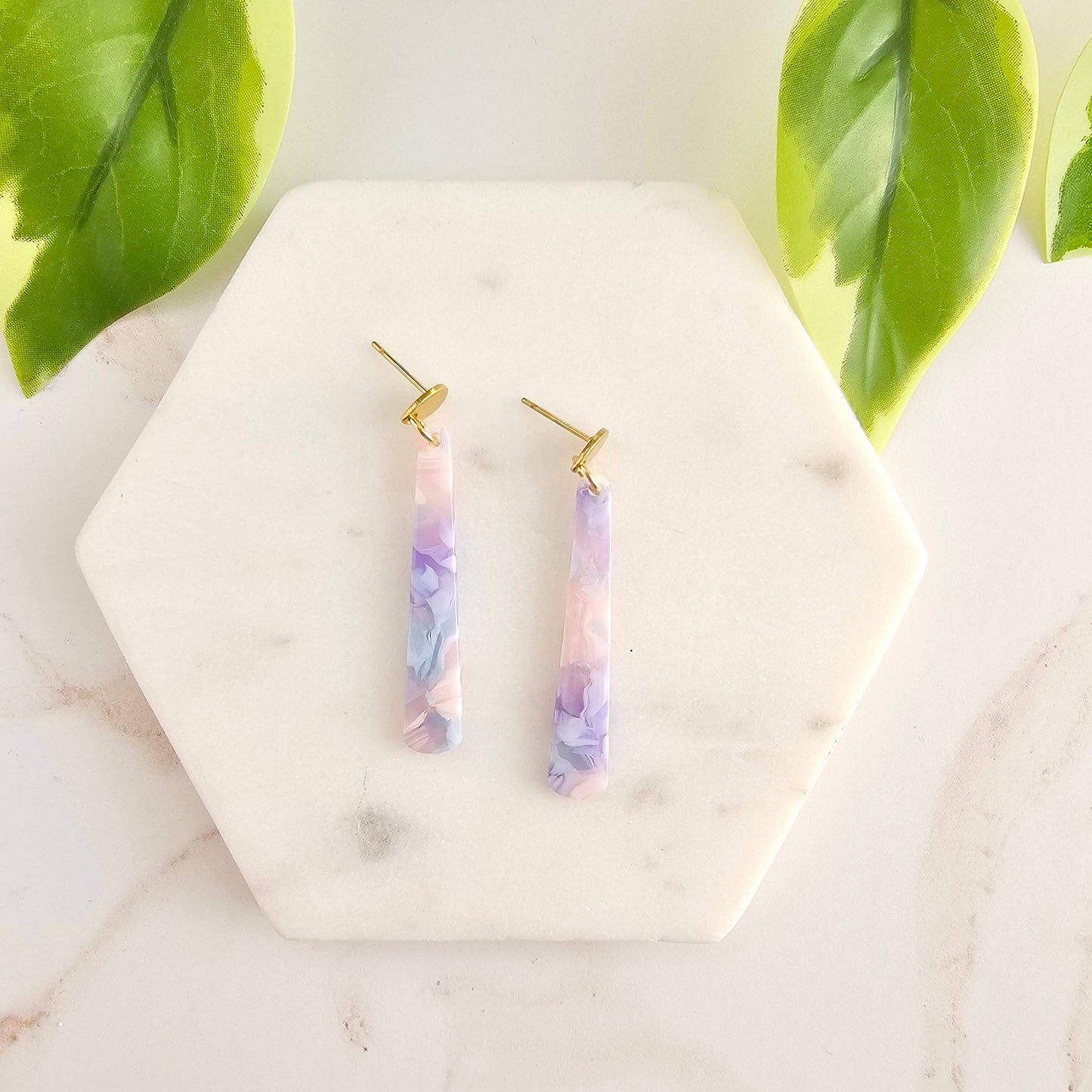 Blair Earrings - Pastel Prism // Spring Jewelry, Purple