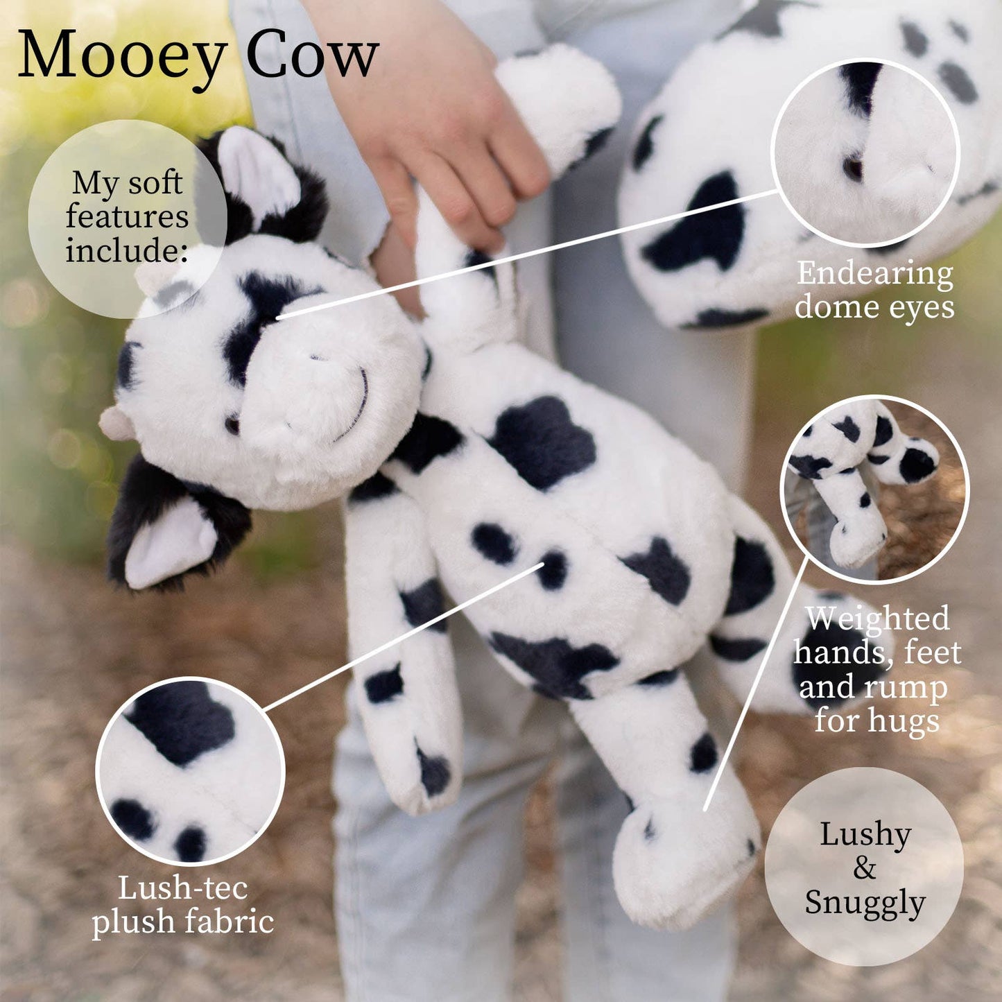 Mooey Cow World's Softest Lushees 16" Plushie for Kids
