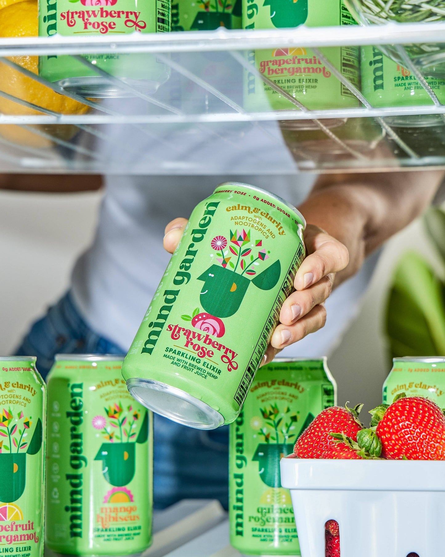 Mind Garden Adaptogen Strawberry Rose Drink