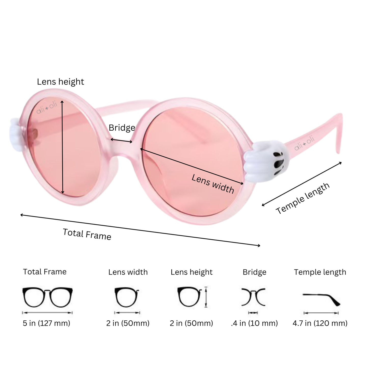 Kids Sunglasses Round (Minnie Pink)