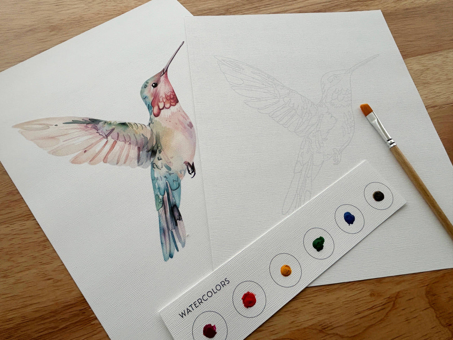 All-In-One Beginner Watercolor Paint Set - Hummingbird