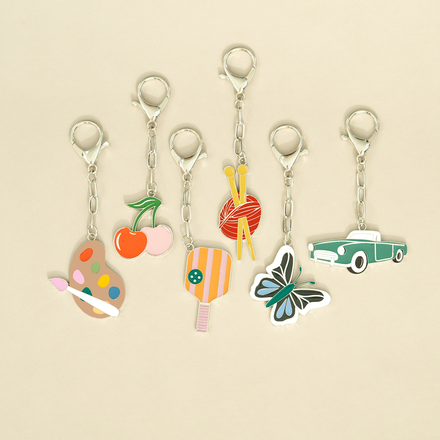 Enamel Bag Charm - Car