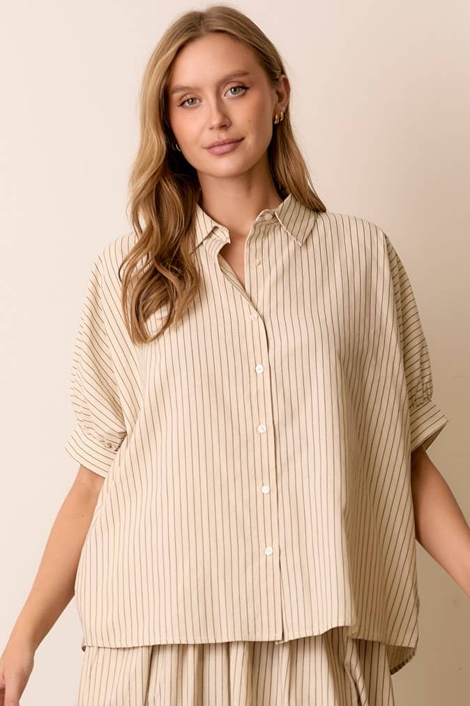 STRIPE BUTTON UP SHIRT