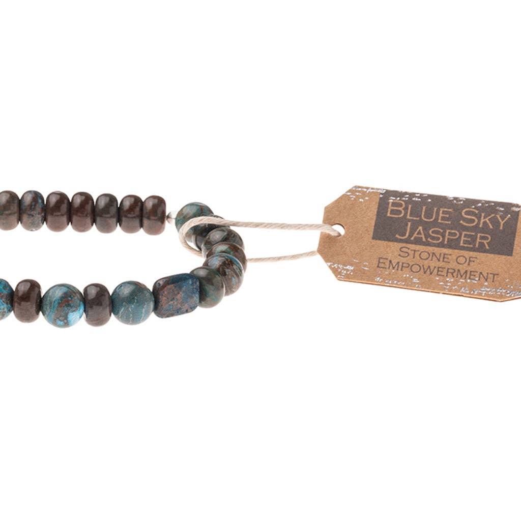 Blue Sky Jasper Stone Bracelet - Stone of Empowerment