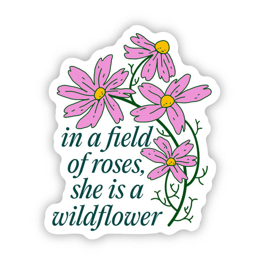 She is a Wild Flower Sticker