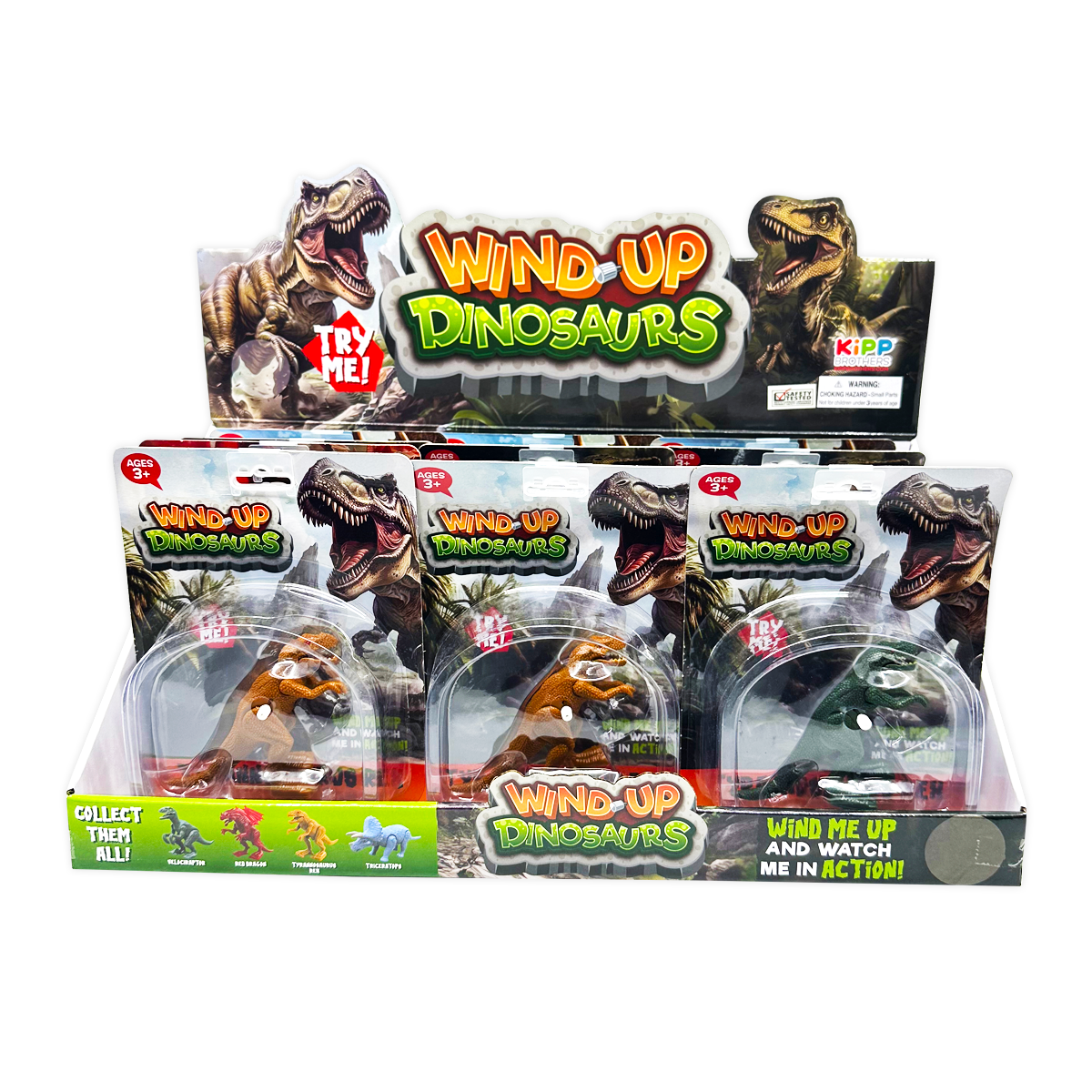 So Much Fun! Wind-Up Action Dinosaur Toy - 12/Display
