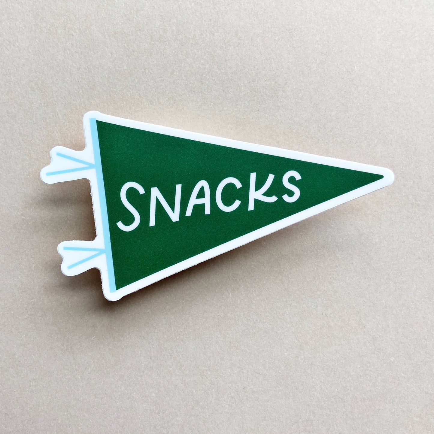 Snacks Vinyl Sticker | Pennant, Snack Lover, Funny Stickers