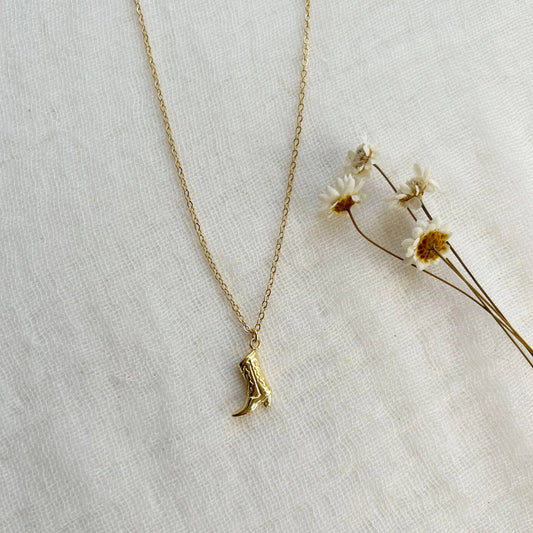 Dainty Cowboy Boot Necklace