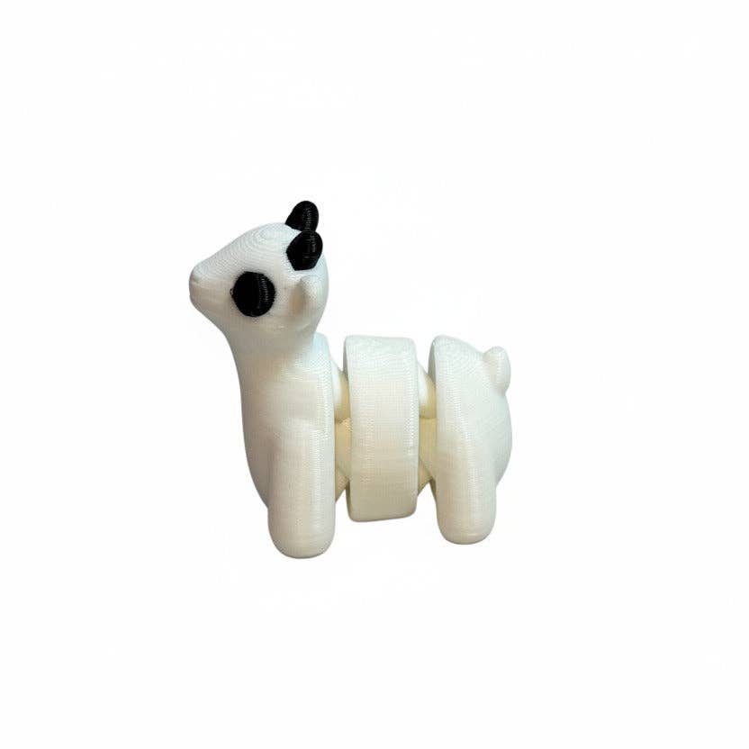 Goat (White) • Mini 3D Printed Articulated Animal • Flexi Animals • Pocket Pets • Pocket Pals • Desk Pets [#97]*
