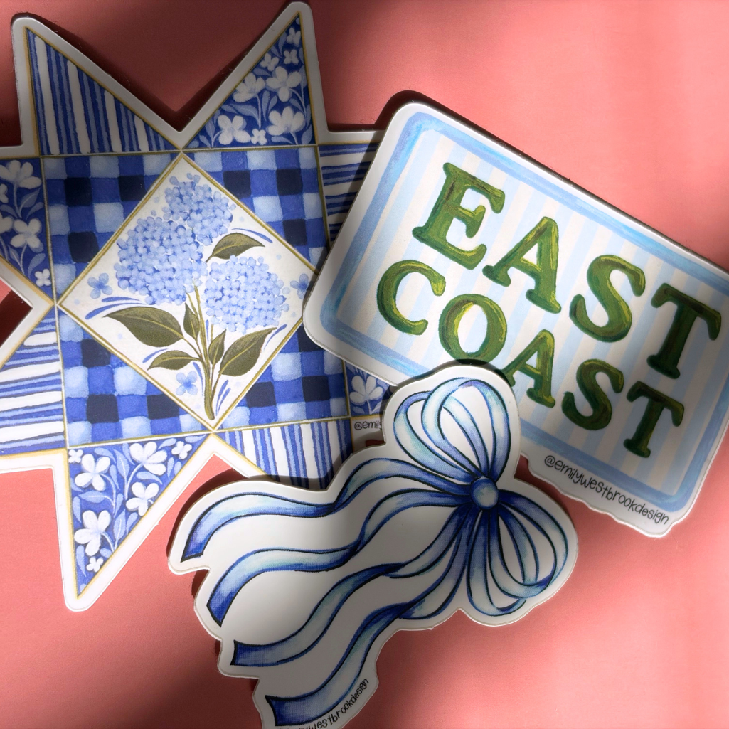 Hydrangea Quilt Sticker