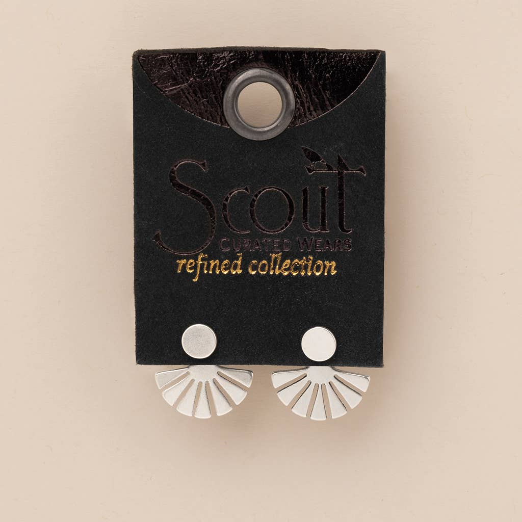 Refined Earring Collection - Sunburst Ear Jacket/Silver