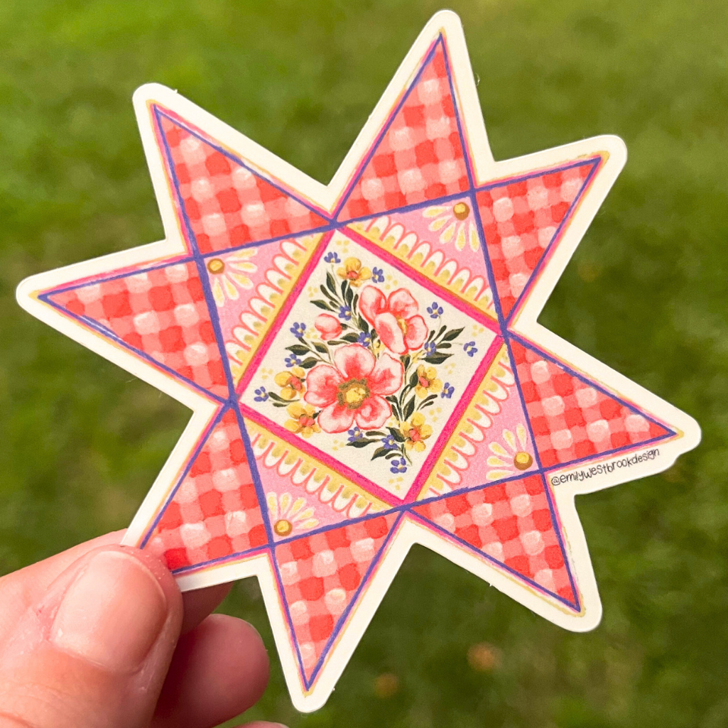 Marigold Quilt Sticker