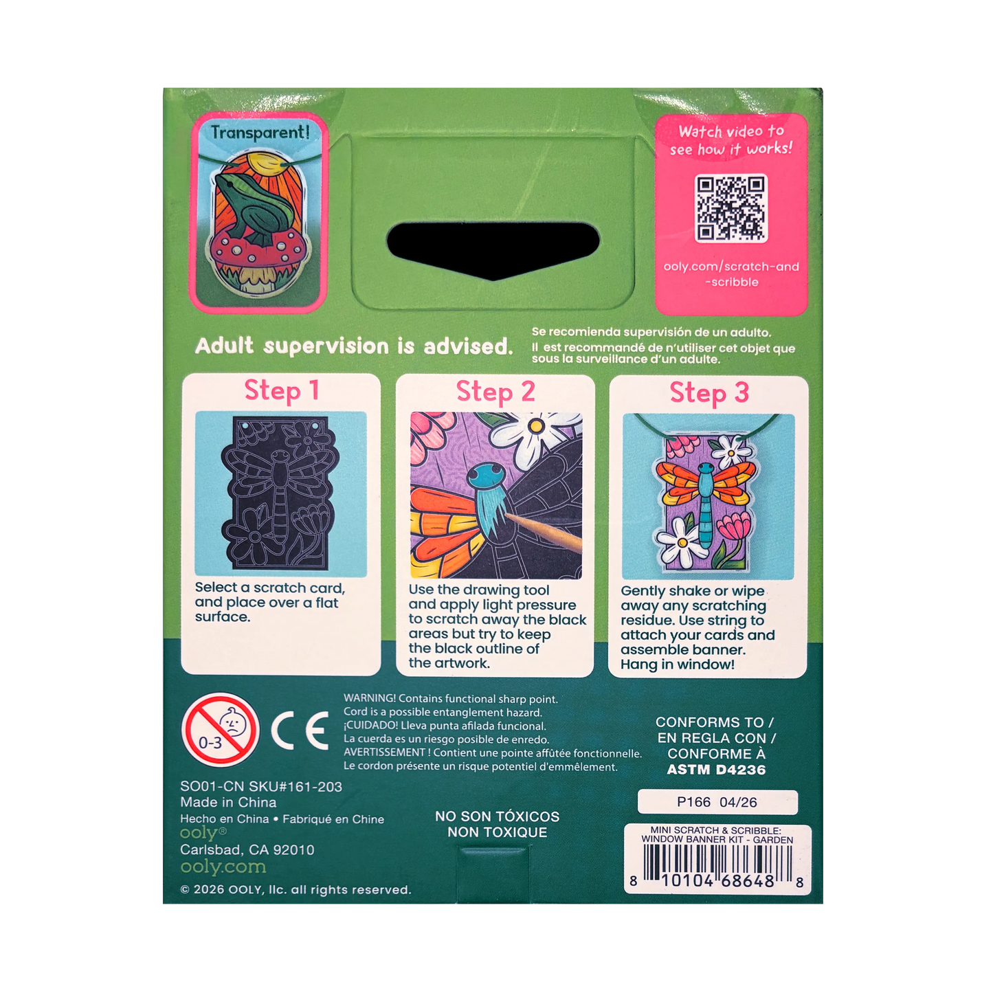 Mini Scratch & Scribble Window Banner Kit - Garden