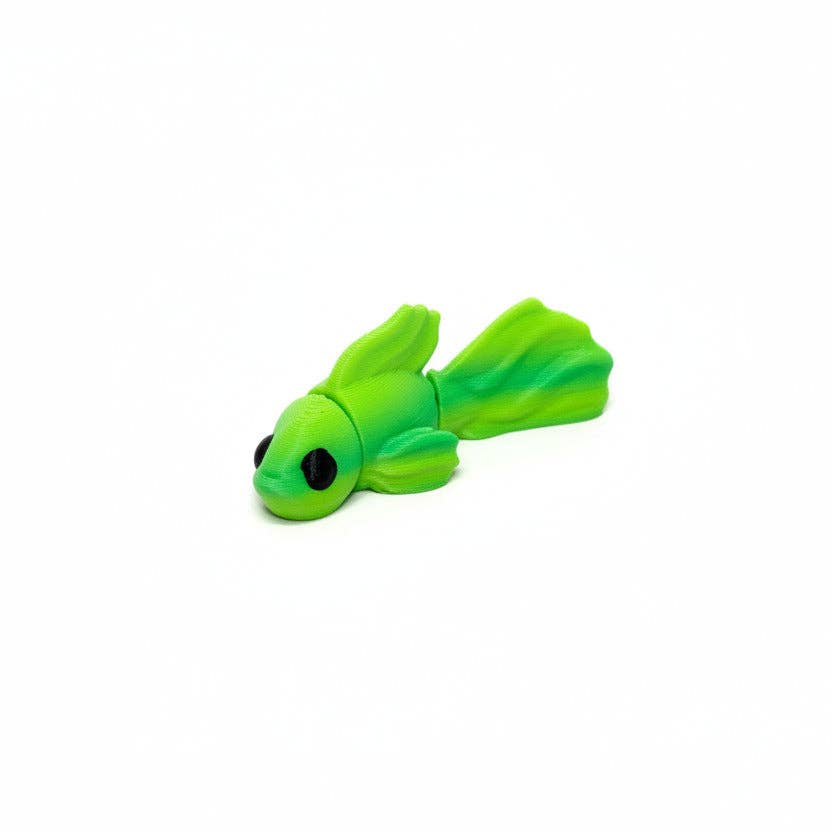 Betta Fish (Avocado) • Mini 3D Printed Articulated Animal • Flexi Animals • Pocket Pets • Pocket Pals • Desk Pets