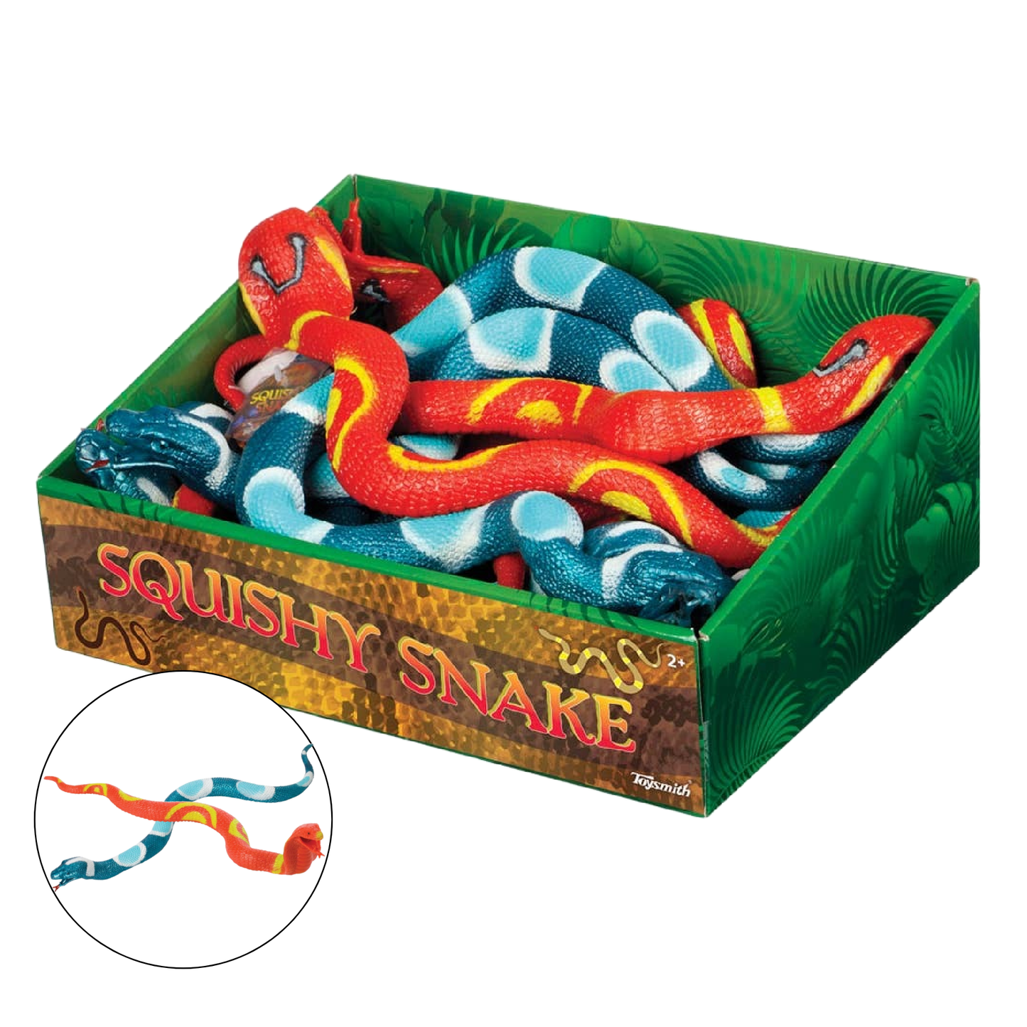 16.5" Squishy Snakes, Stretch to 4 Feet, Assorted Styles