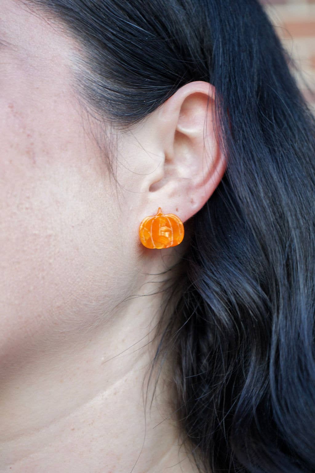 Pumpkin Patch Studs - Orange // Jewelry, Earrings, Fall, Halloween