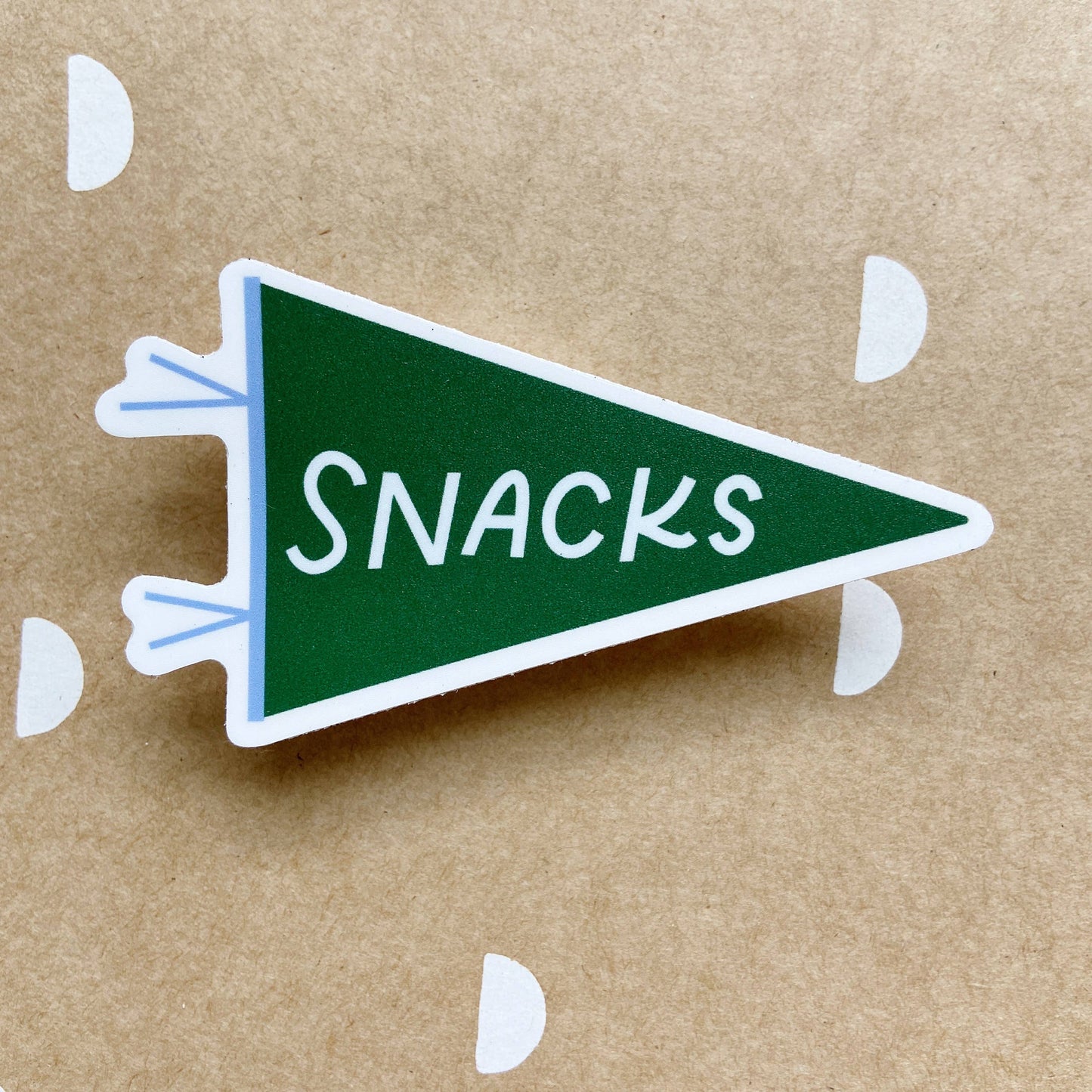 Snacks Vinyl Sticker | Pennant, Snack Lover, Funny Stickers