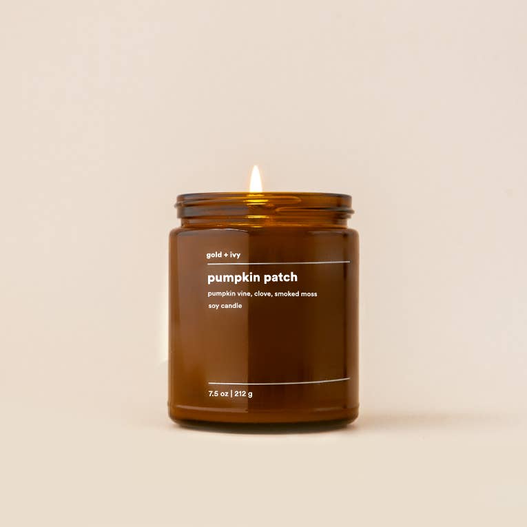 Pumpkin patch soy candle - pumpkin vine, clove, smoked moss