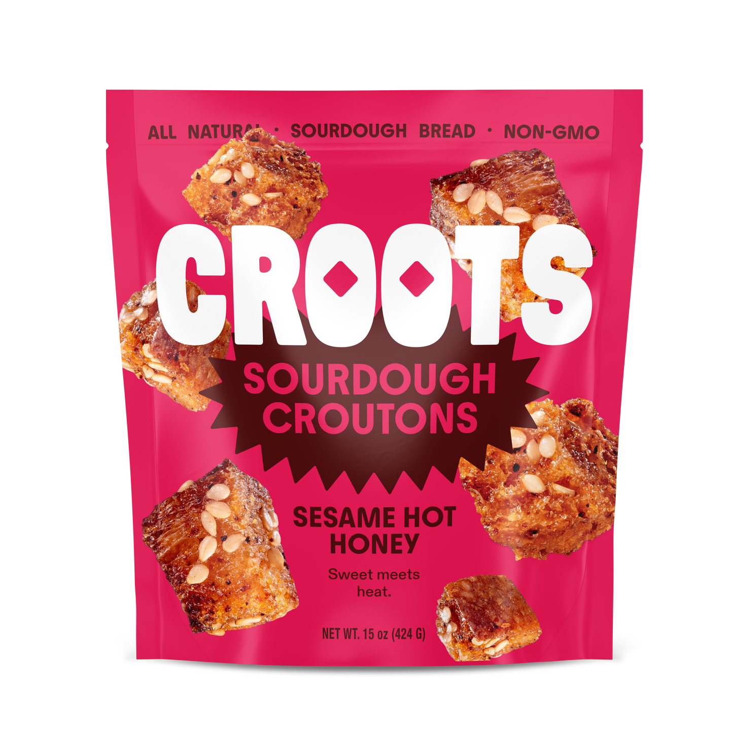 Sesame Hot Honey: Snackable Sourdough Croutons