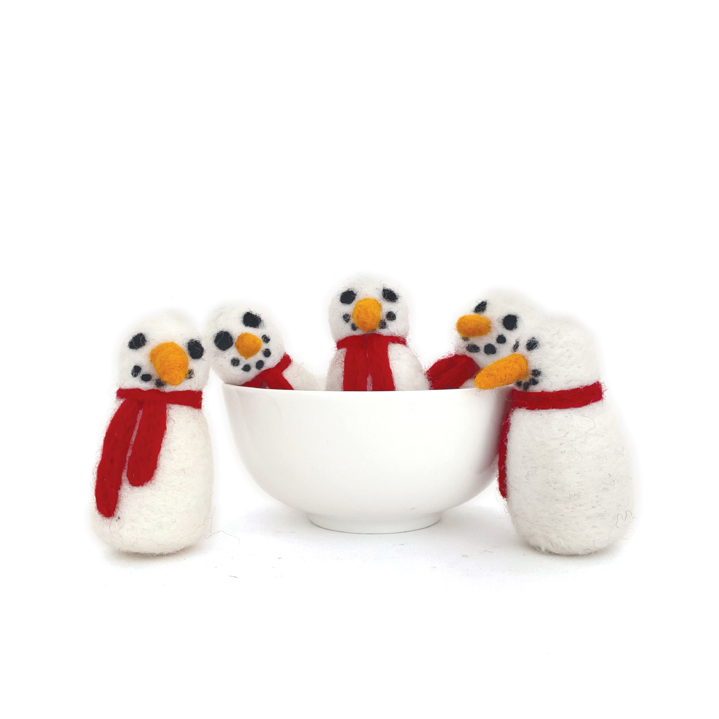 Felt Snowman with Red Scarf