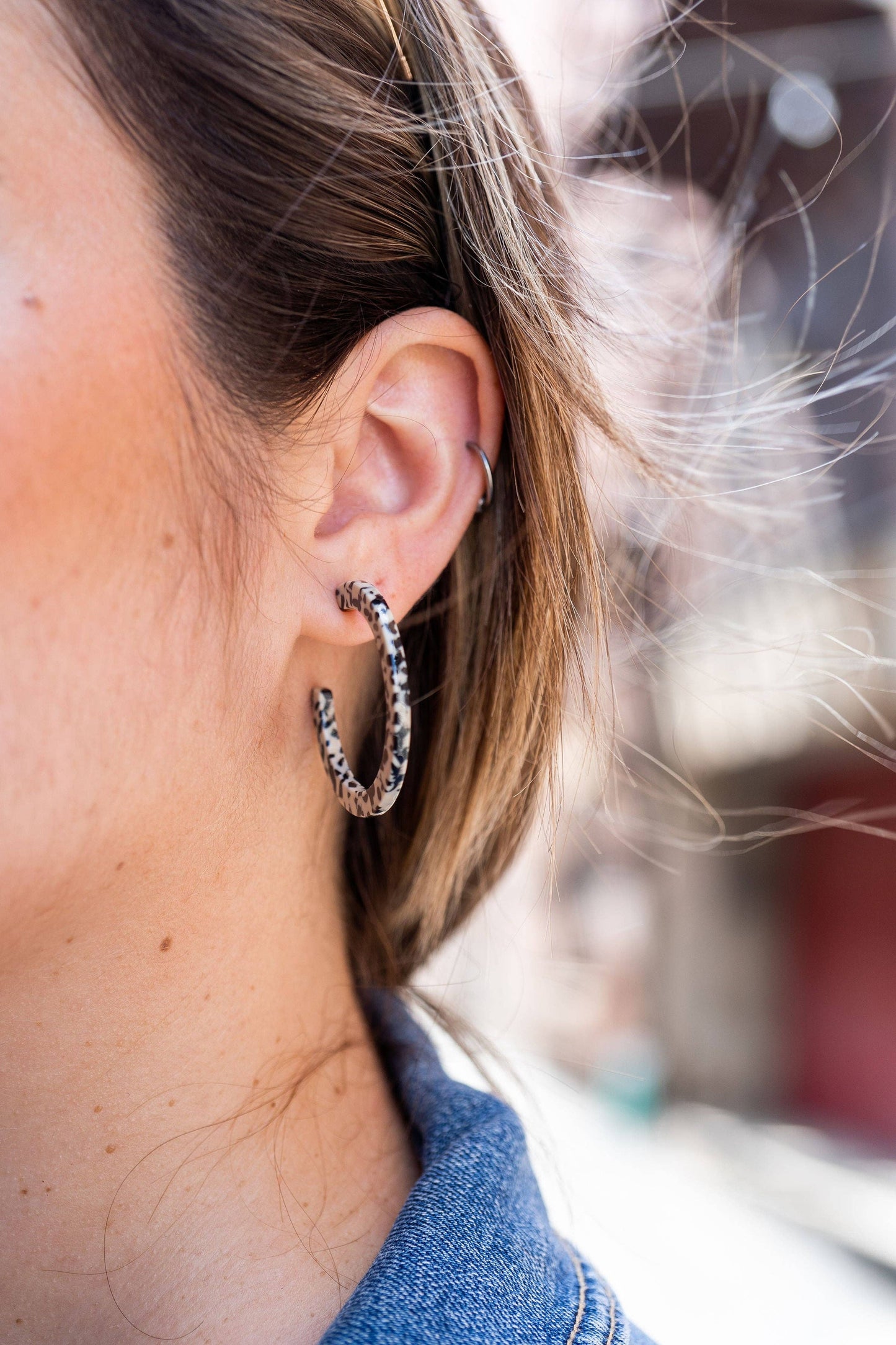 Camy Hoops - Black Dot // Jewelry, Earrings, Fall