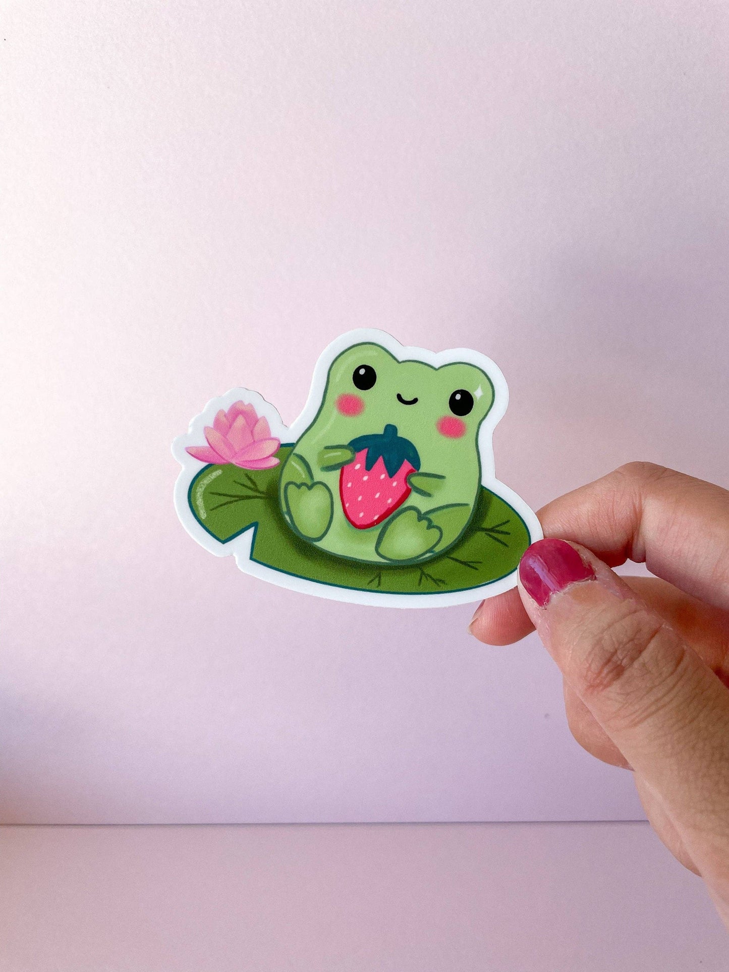 Froggy with Strawberry Sticker