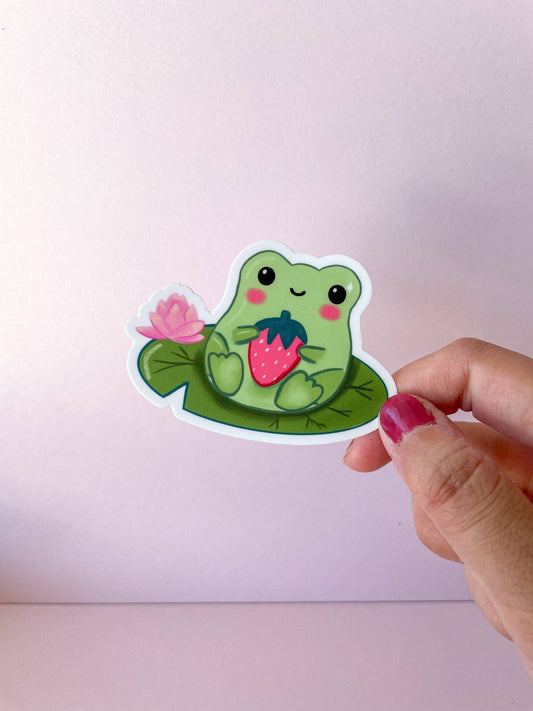 Froggy with Strawberry Sticker