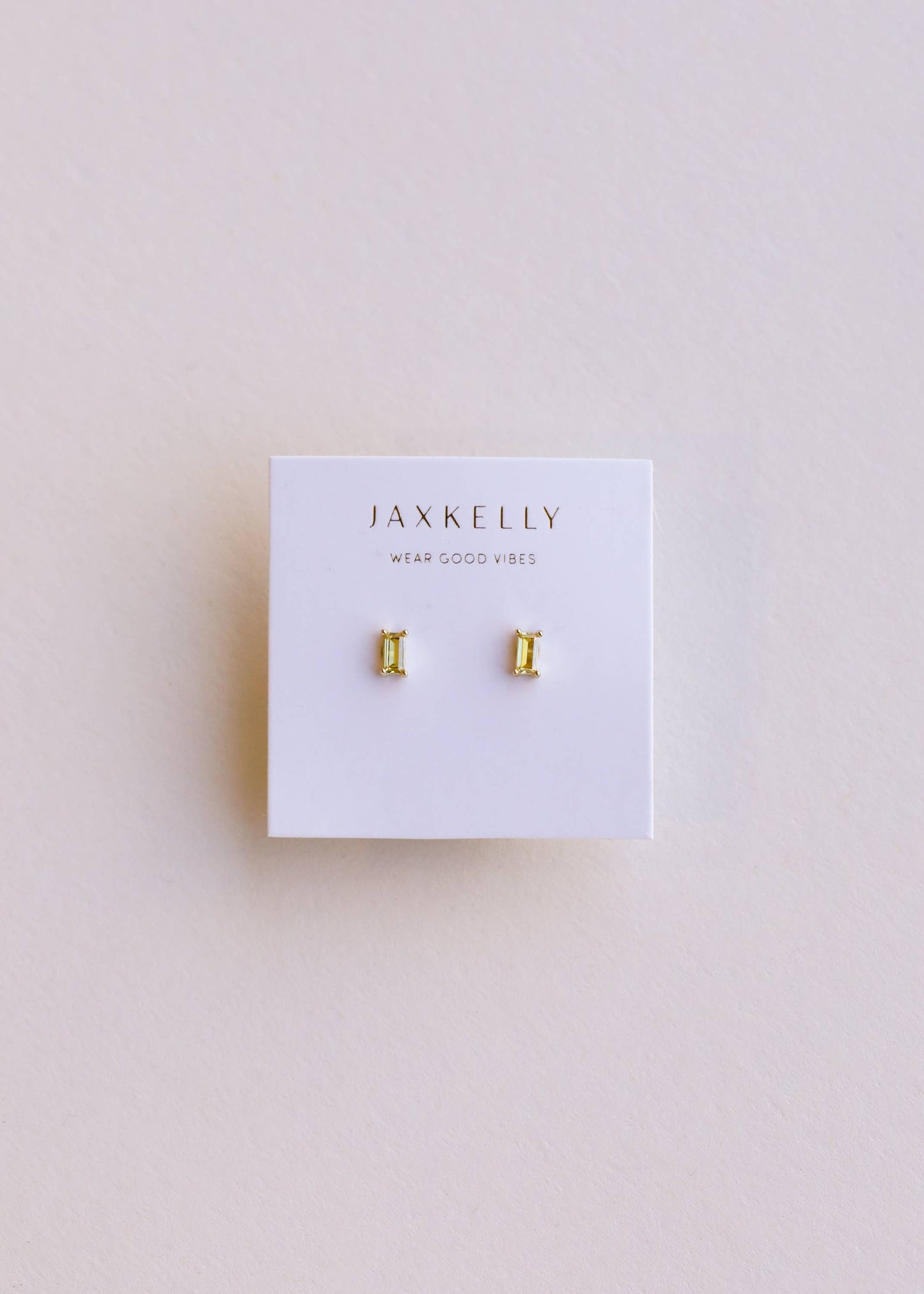 Baguette - Lemon - Gold Earrings