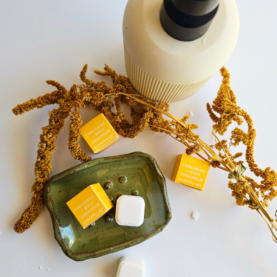 Tangerine + Wild Geranium Mini Shower Steamer | Aromatherapy