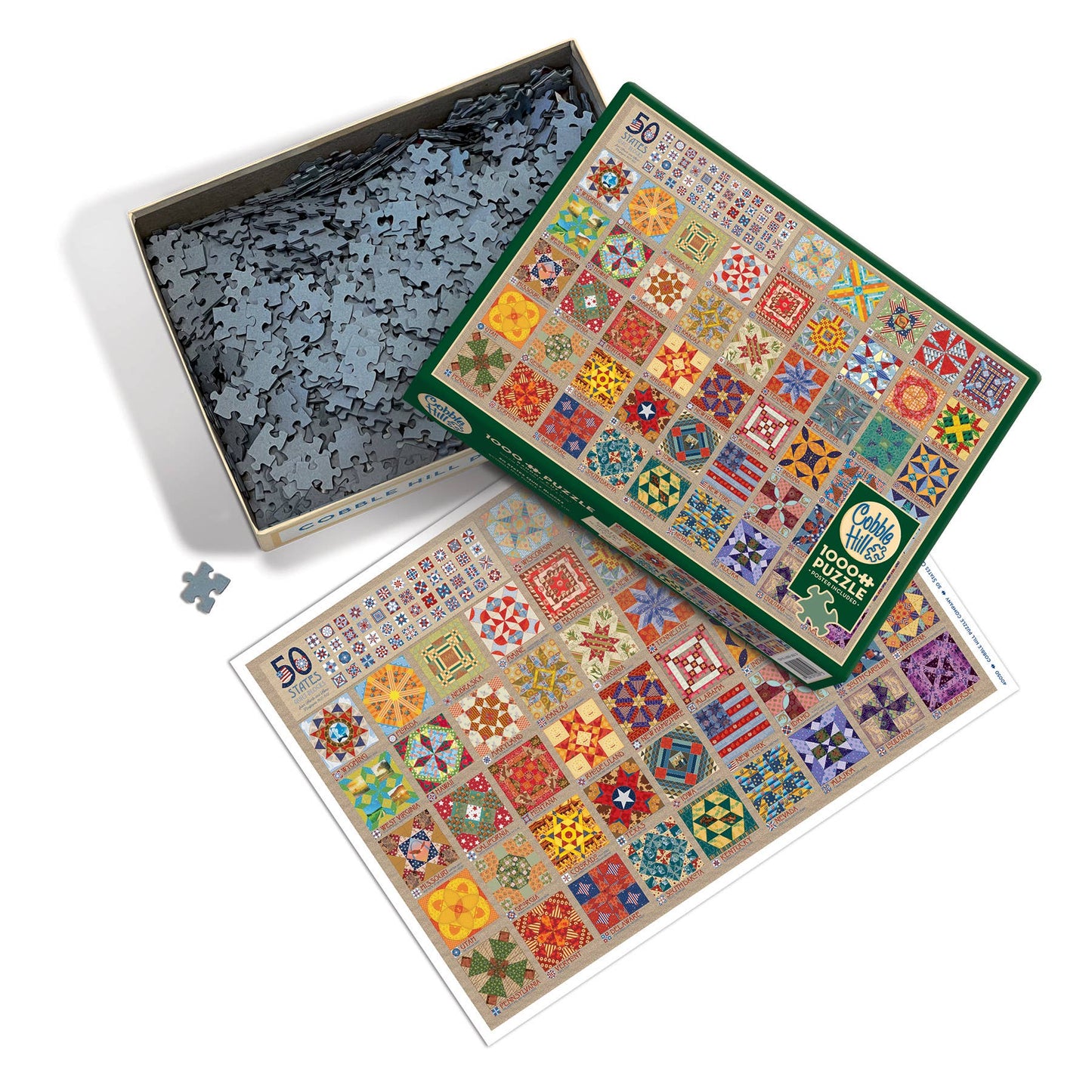50 States Quilt Blocks 1000-Piece Cobble Hill Puzzle