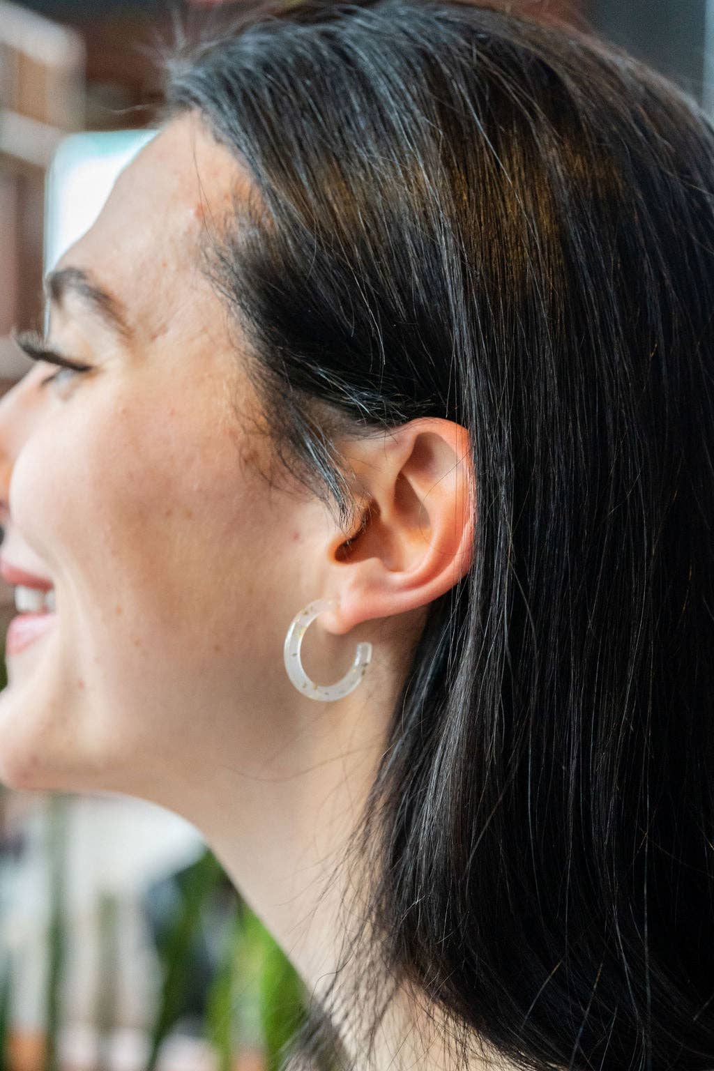 Cam Mini Hoops - Gold Flake // Jewelry, Earrings, Holiday