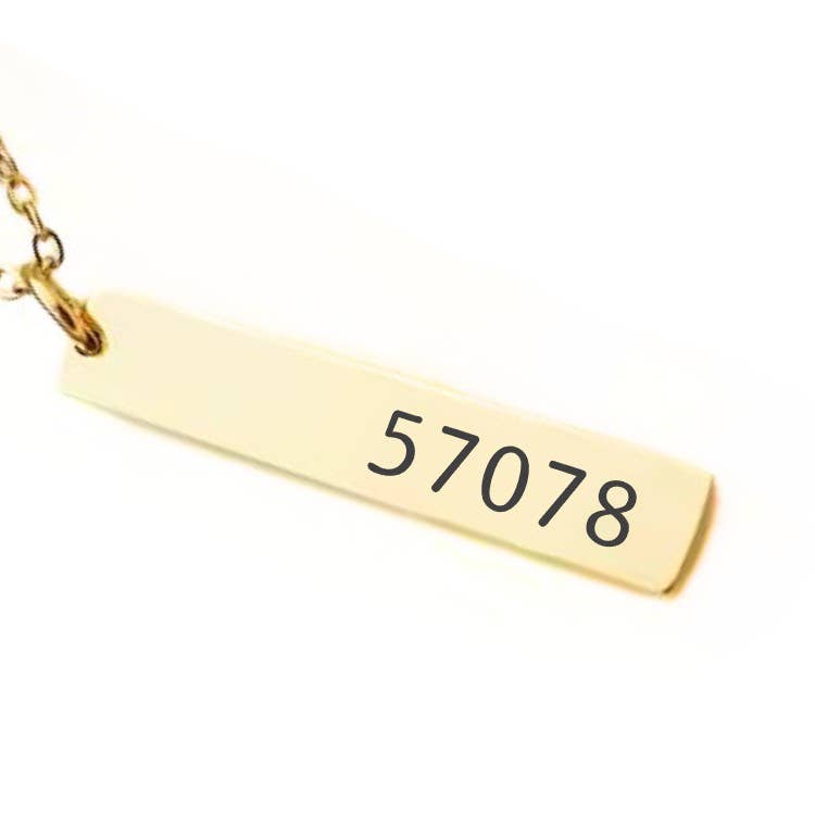 Zip Code Necklace - Support Local City State (Copy)