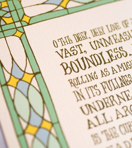 O the Deep, Deep Love Hymn Art Print - Green Gables