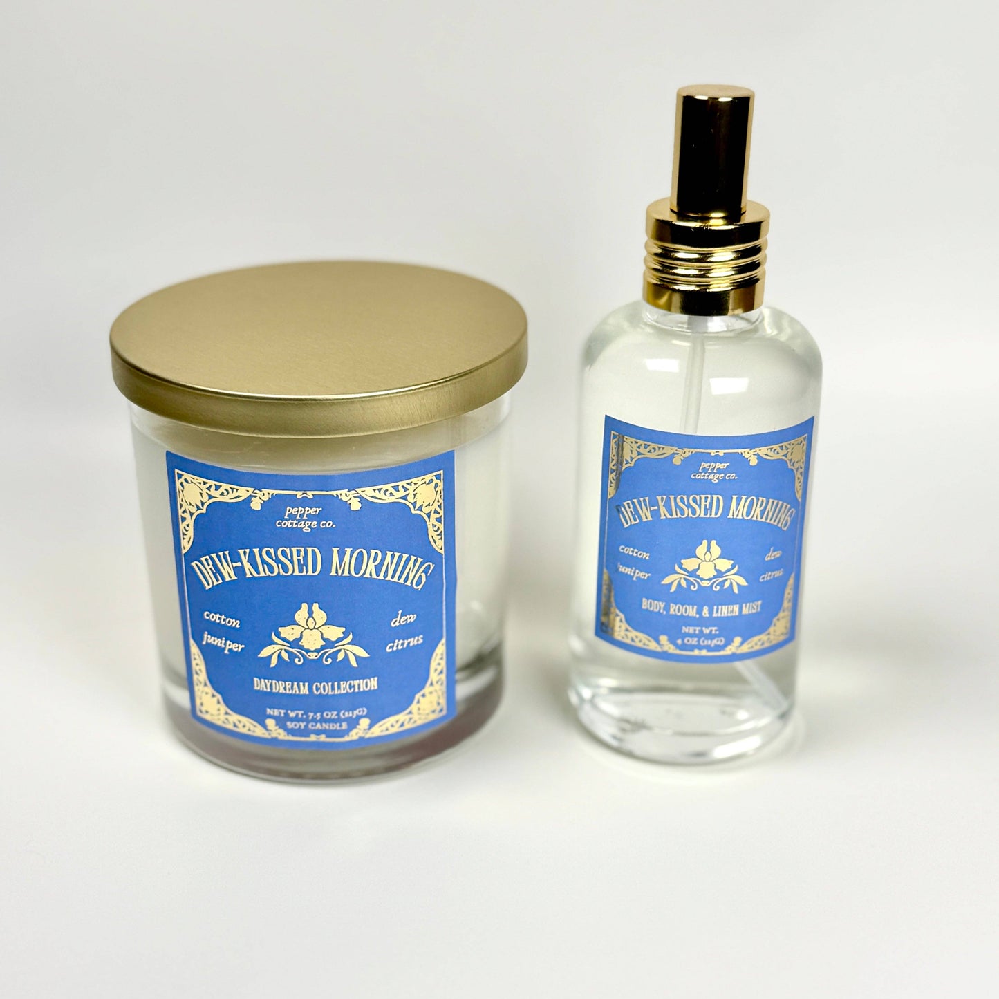 Dew-Kissed Morning 4 oz Body & Home Mist | Cotton, Juniper, Dew, Citrus | Daydream Collection Spring Morning Dew Room Spray