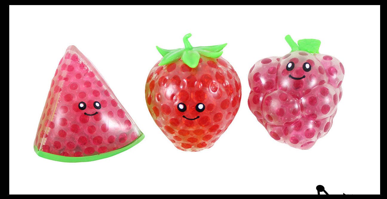 Small Fruit Water Bead Filled Squeeze Stress Balls