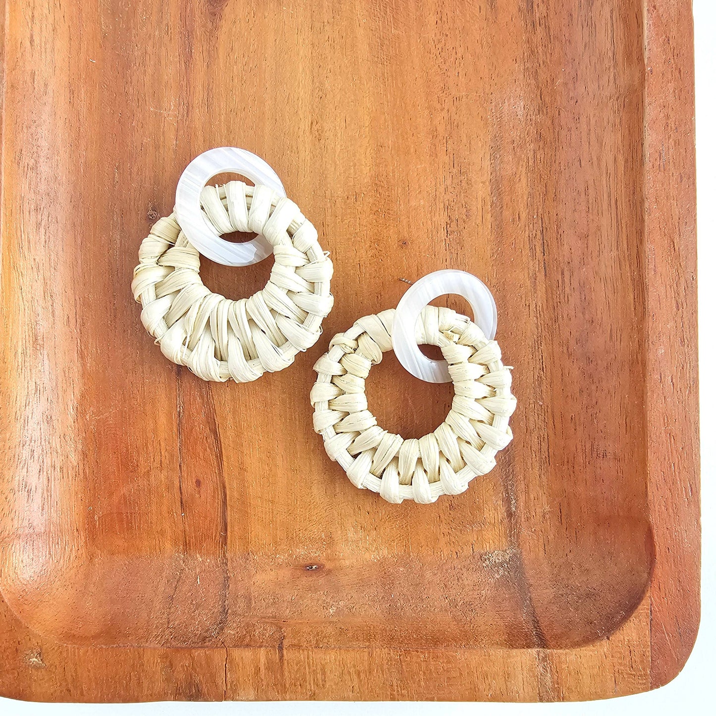 Calypso Earrings - Light Rattan // Resort Summer Jewelry