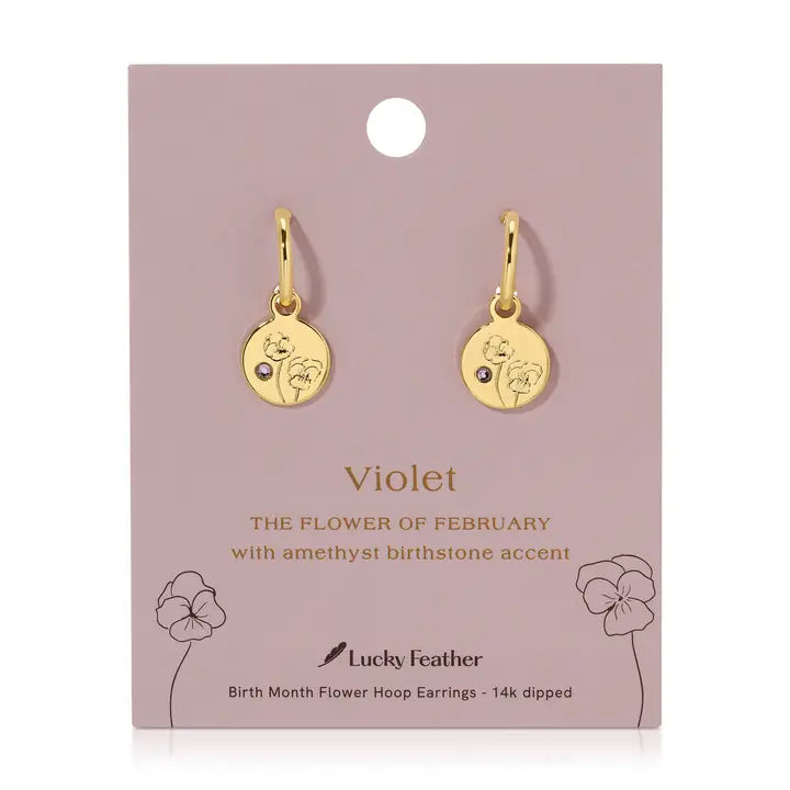 Birth Month Flower Earrings