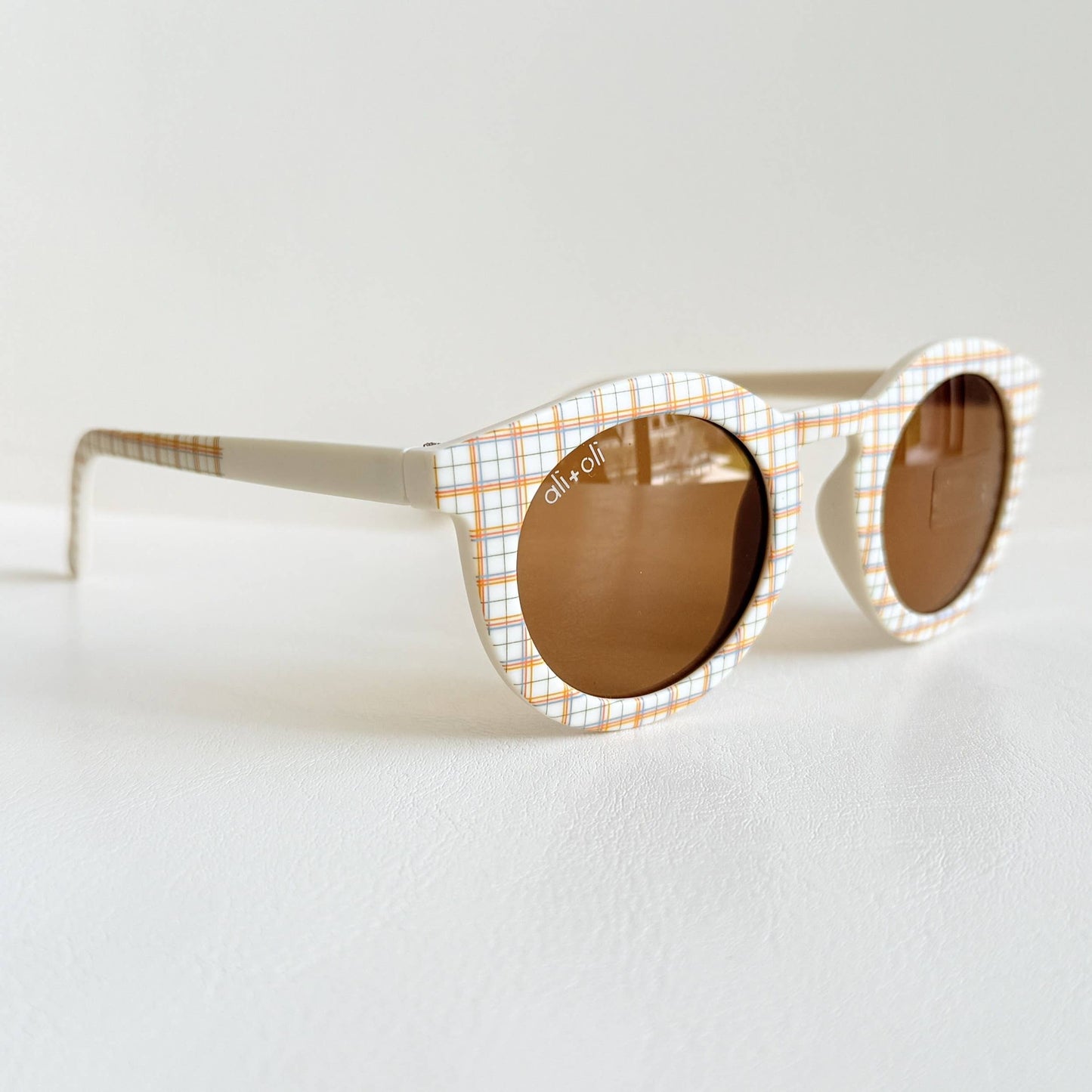 Kids Sunglasses Round (Plaid)