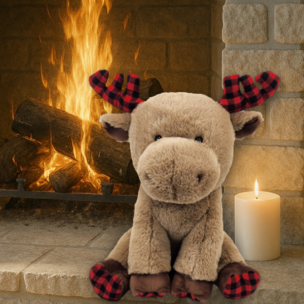 14"H XL Winter Cozies Monty Moose Plushie