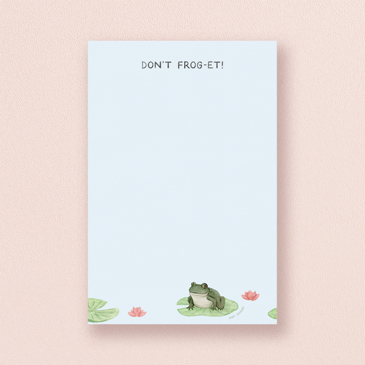 Don't Forget! — Lily Pad And Frog Pun To-Do List Notepad
