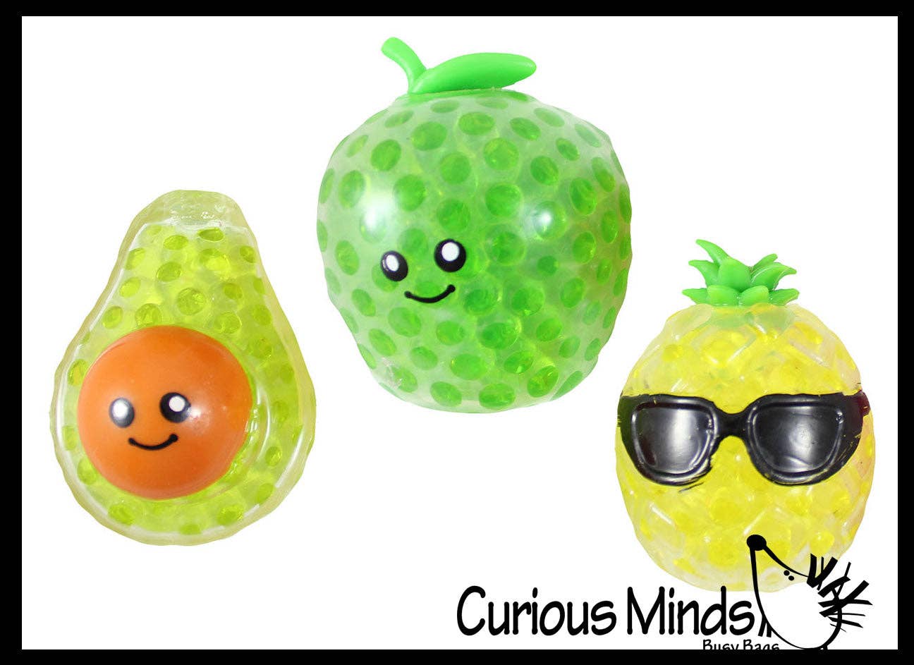 Small Fruit Water Bead Filled Squeeze Stress Balls