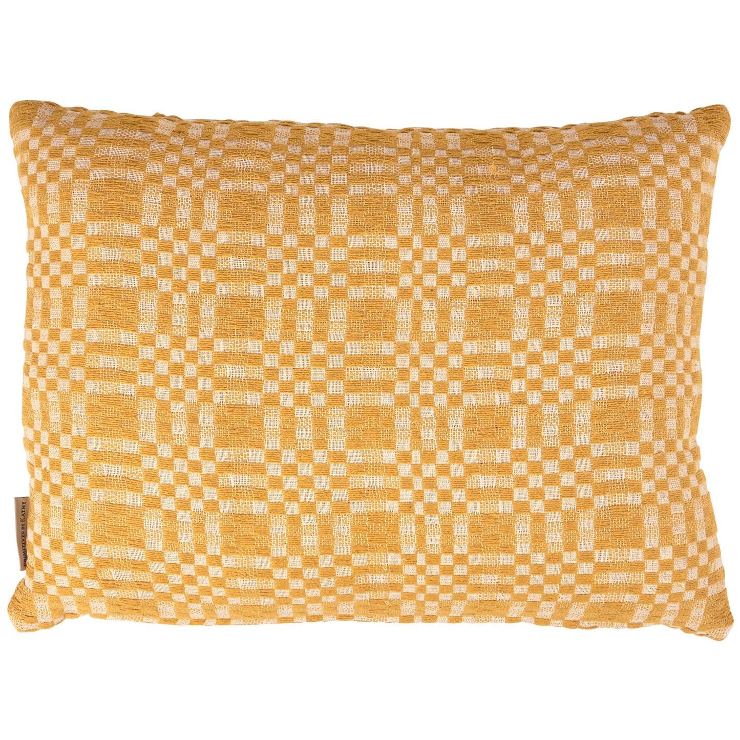 Gold Check Pillow
