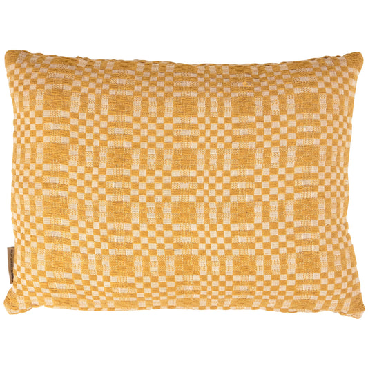 Gold Check Pillow