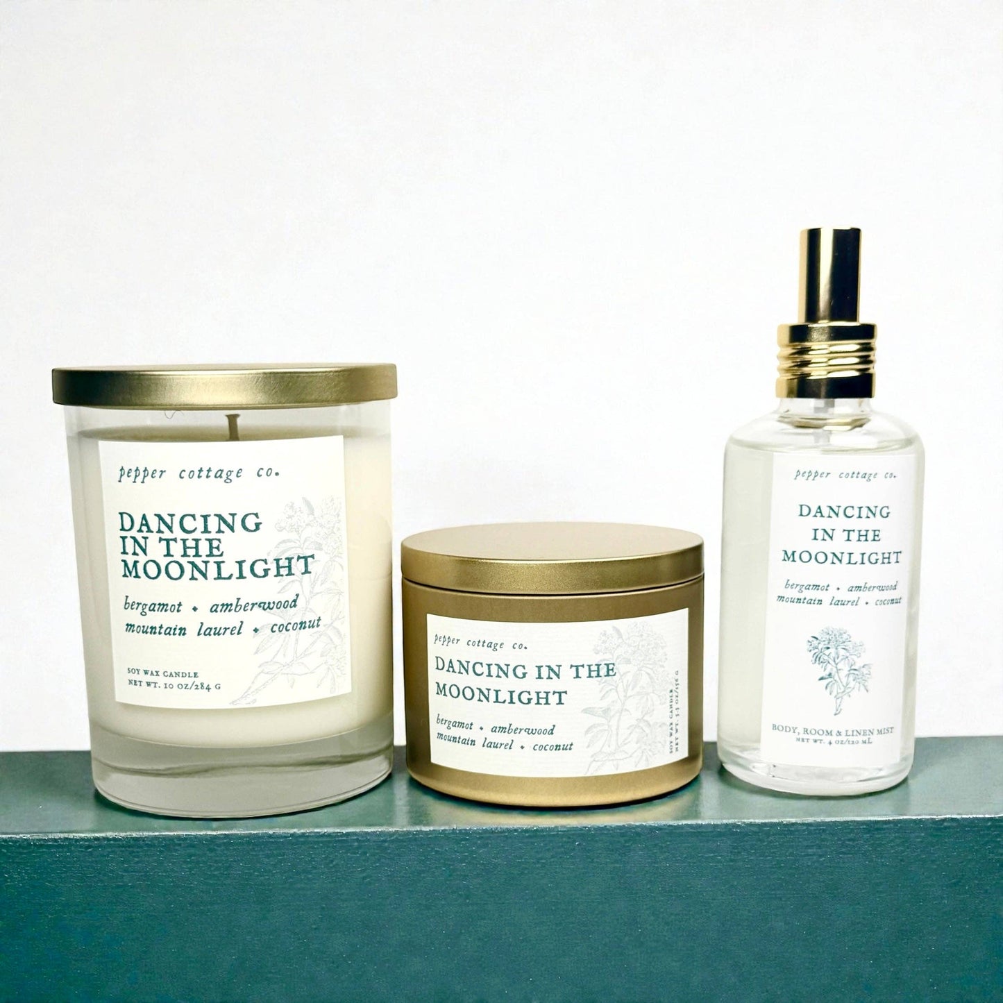 Dancing in the Moonlight 4 oz Body, Room, and Linen Mist | Bergamot, Amberwood, Mountain Laurel, Coconut| Clean, Woodsy, Floral Body & Room Mist