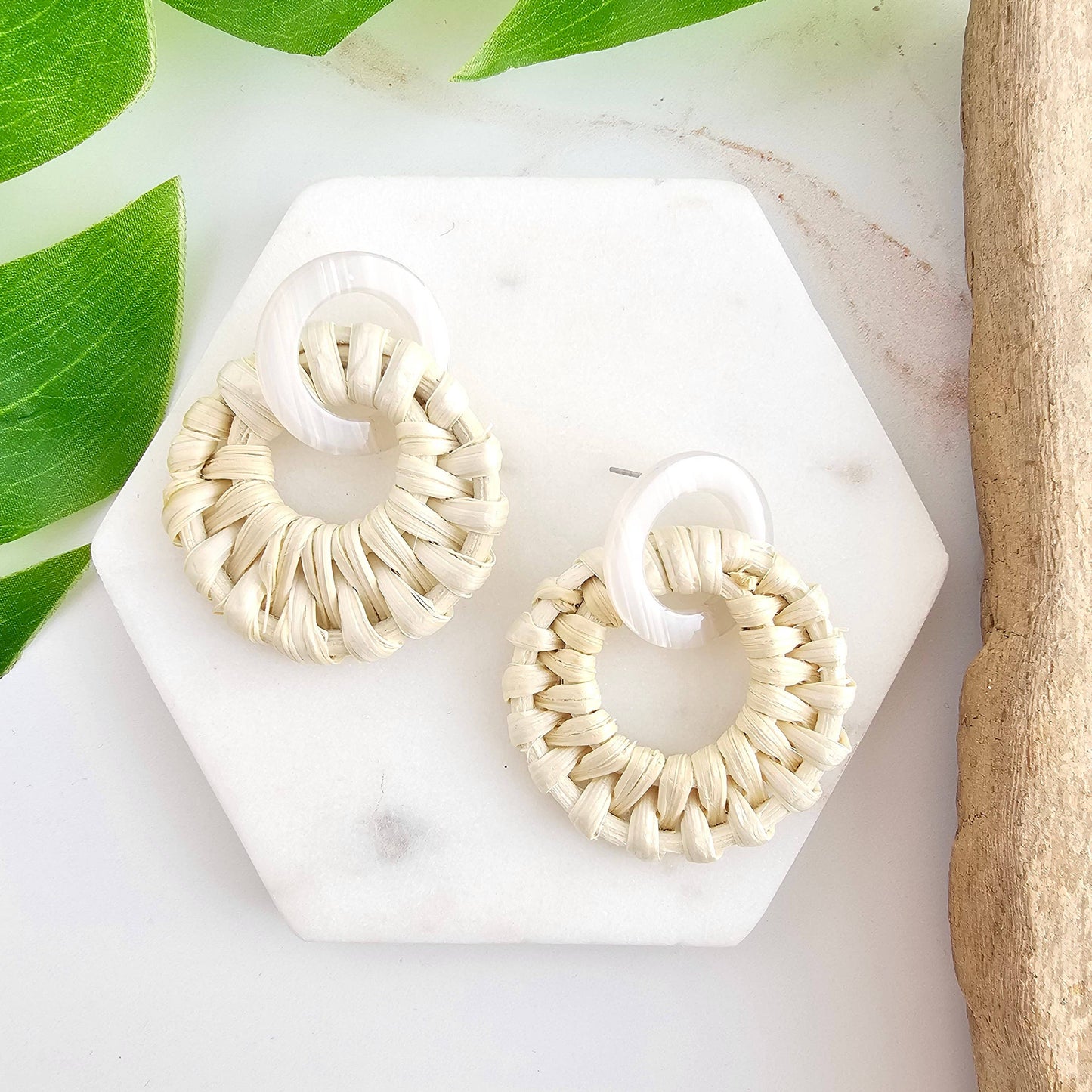 Calypso Earrings - Light Rattan // Resort Summer Jewelry