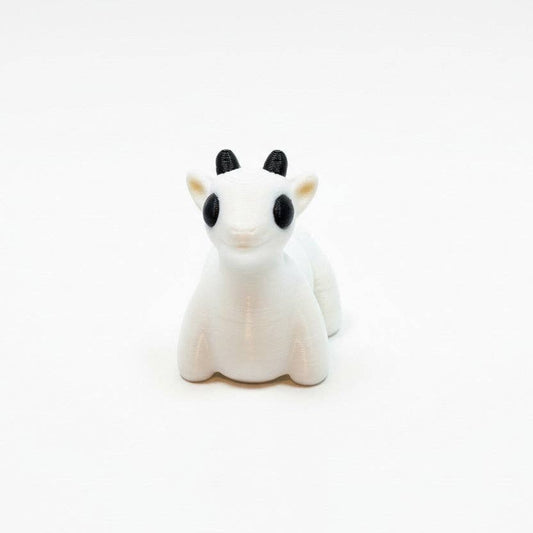 Goat (White) • Mini 3D Printed Articulated Animal • Flexi Animals • Pocket Pets • Pocket Pals • Desk Pets [#97]*