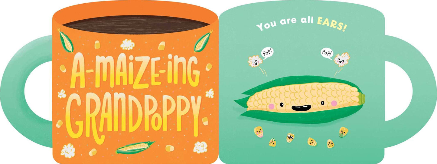 Grandest Grandpa (A Mugs & Kisses Shaped Board Book for Toddlers) by Teresa Bonaddio